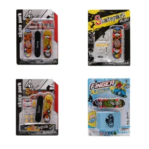 Pack 4 en 1 Finger Skate, Mini Rampe